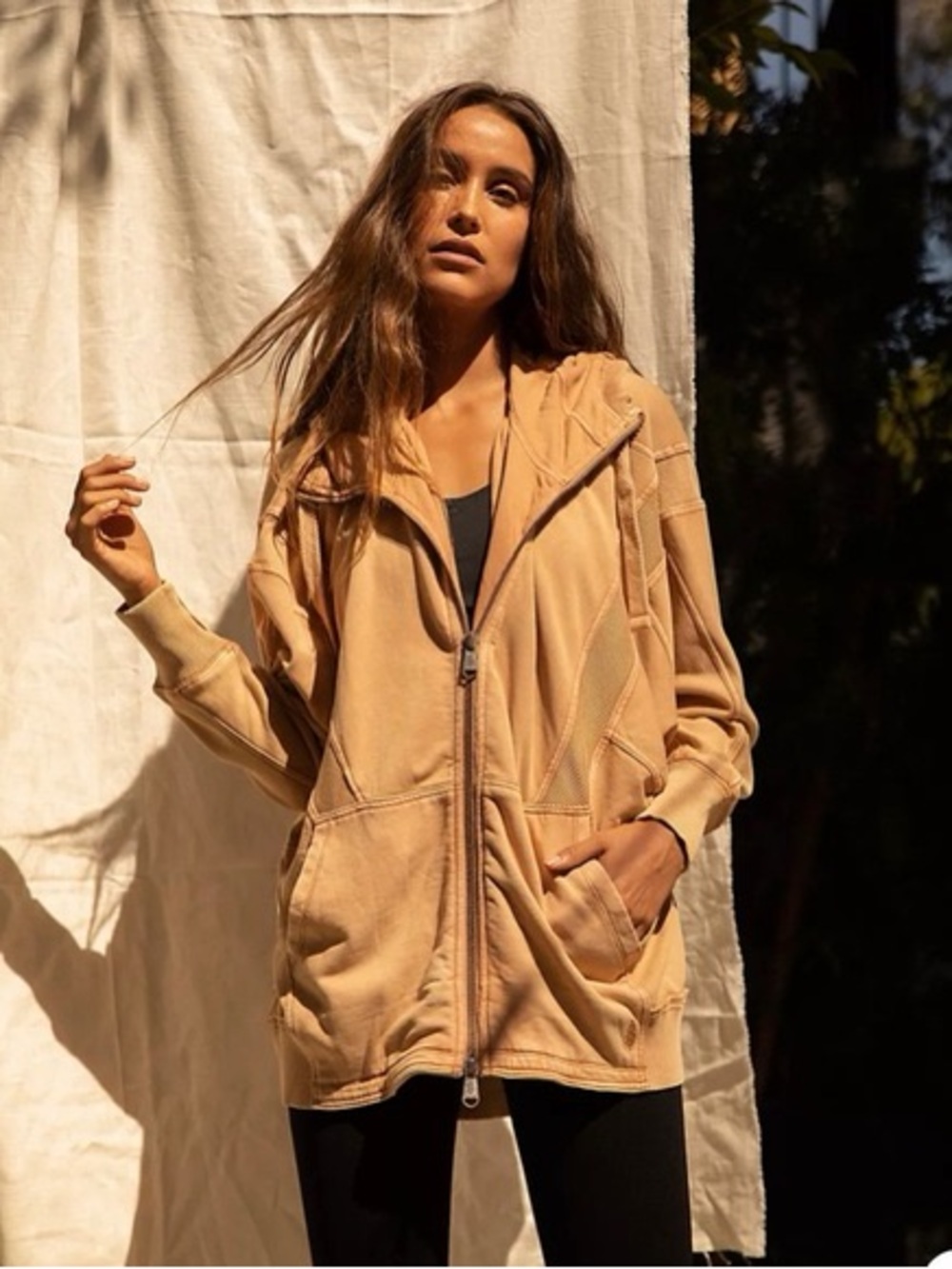 Free People All Your Life oversized zip up